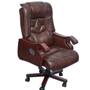 Wooden Leather Chair (FOH-B8003)