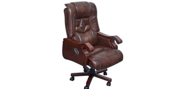 Wooden Leather Chair (FOH-B8003)