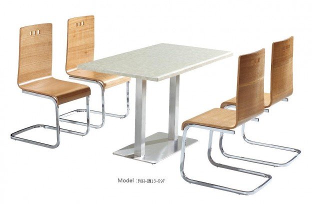 Common Table and Chair Set(FOH-XM13-597)