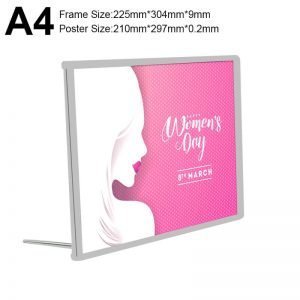 Backlit Advertising Light Box Poster A4 Side-drawing with Semi-tempered Glass (5)