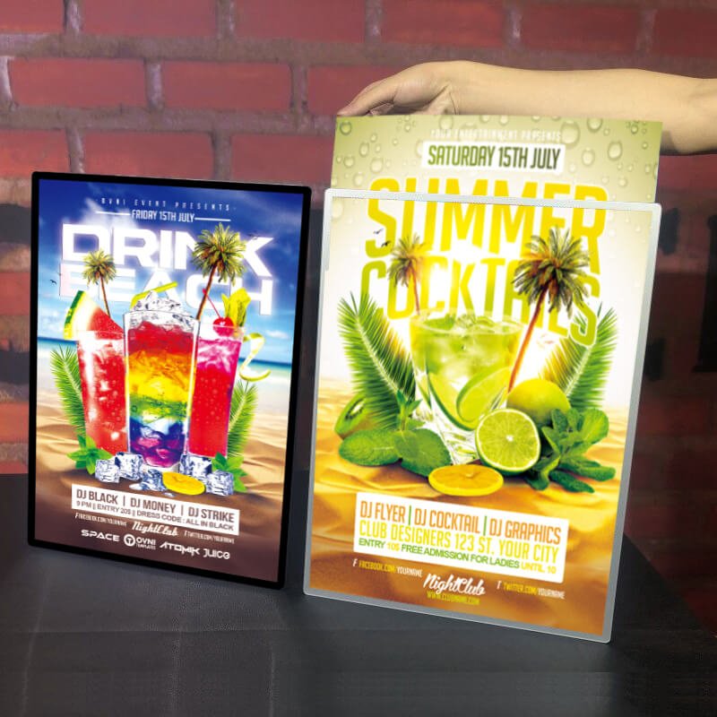 Backlit LED Light Box Backlit Advertising Sign Poster A3 Menu Wall Mounted (14)