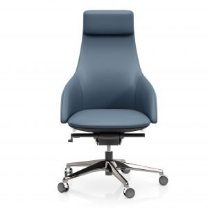 FOH-C10016b1 – Blue Office Swivel Chair High Adjustable Backrest