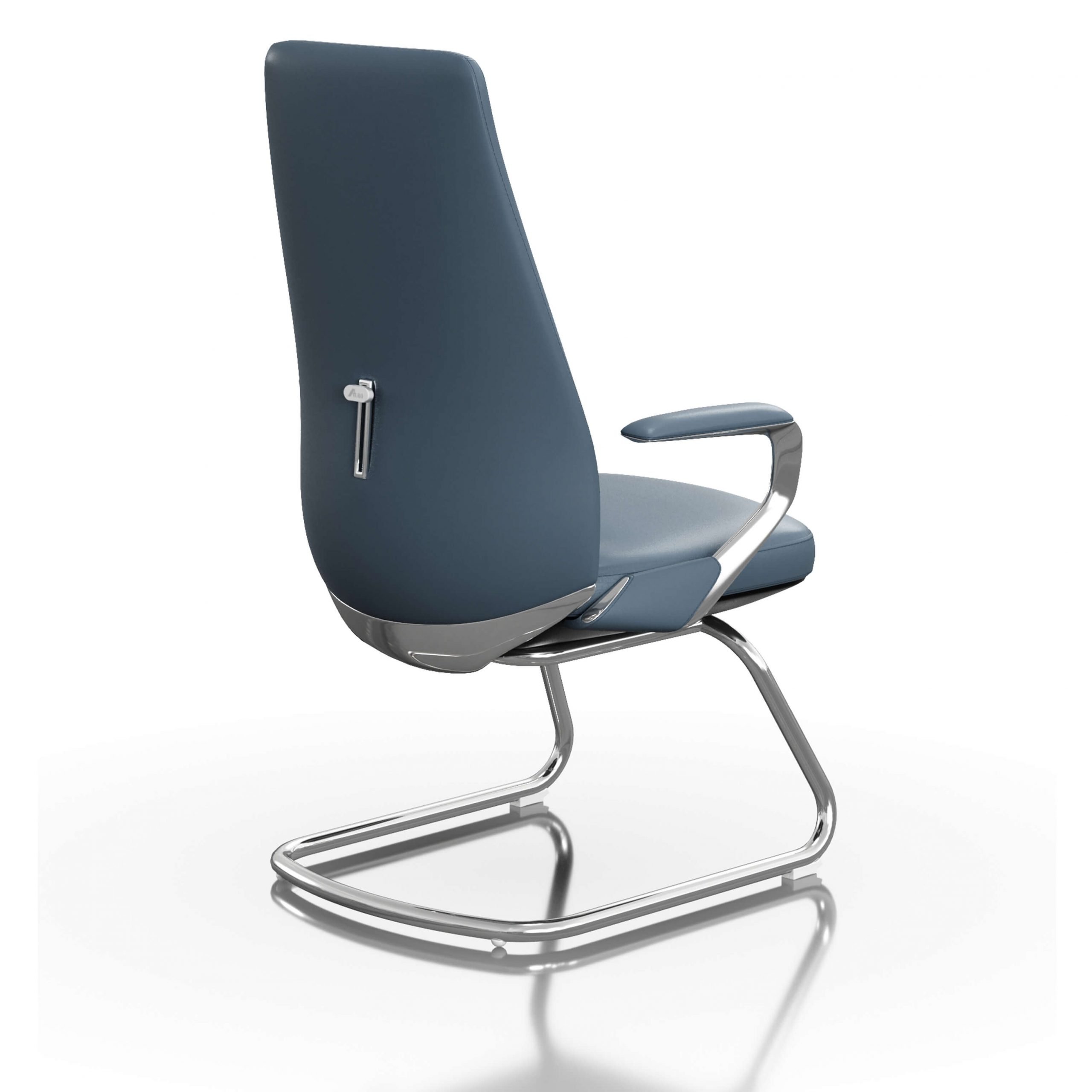 FOH-C1018b1 - Blue Office U Base Chair Loop Armrest