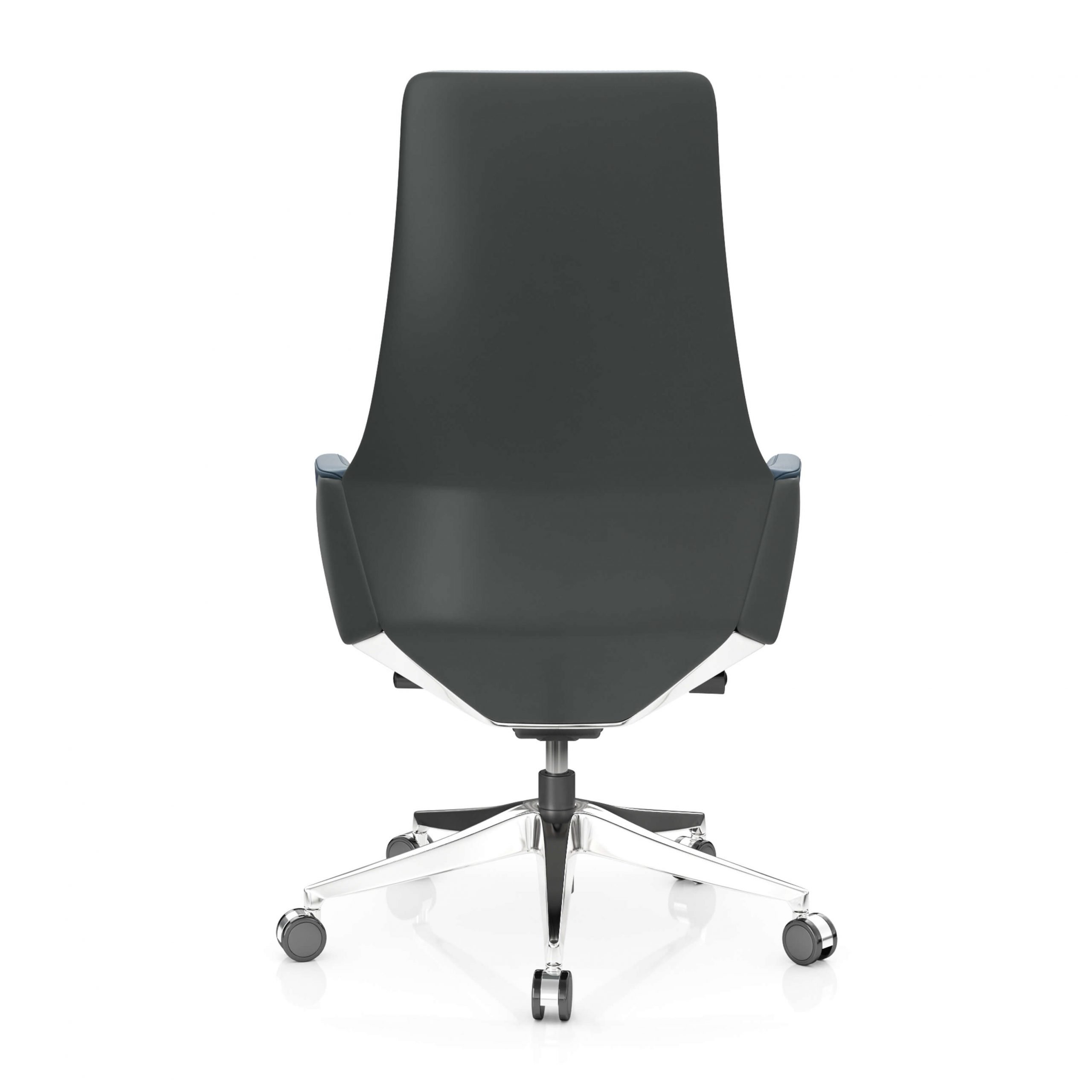 FOH-C107 – Blue Office Swivel Chair High Tapering Back