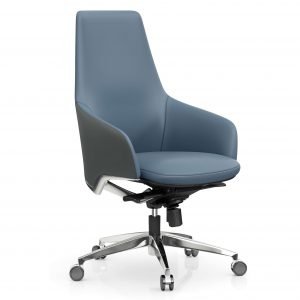 FOH-C1026b2 – Blue Office Swivel Chair Medium High Tilt Adjustable