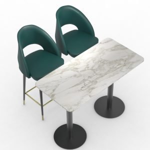 FH-CAMS240403 Customized Modern Restaurant Metal Chairs and Tables Sets For Dining Hotel