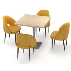 FH-CAMS240405 Customized Good Quality Modern Dining Table and Chairs Set for Dining Room Set
