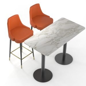 FH-CAMS240409 Customized Wholesale Commercial Metal Dining Table and Chair Sets Coffee Set for Restaurant Furniture Cafe
