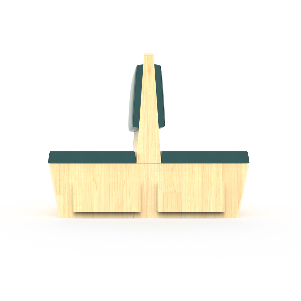 FH-BTWS240505 Custom Solid Wood Rattan Green Sofa Booth Seating Restaurant Coffee Chain Store Table And Chair Combination - Image 8