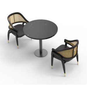 FH-CAMS240502 Customized Modern Luxury Dining Table And Chairs Set Dining Chair For Restaurant Furniture Bar Coffee Shop