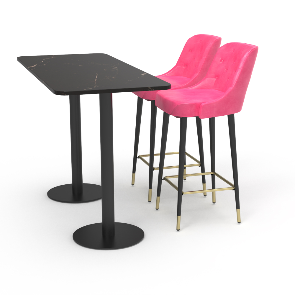 FH-CAMS240505 Customized Modern High Stool Rotary Bar Chairs Lady Dining Chair Pads Table And Chairs Set For Restaurant Furniture Bar Coffee Shop - Image 4
