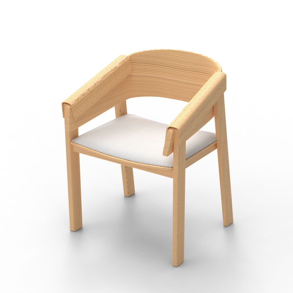 FH-CAWS240506 Customized Free Rendering Rattan Back Leather Dining Chairs Wooden Legs Restaurant Lounge Chair - Image 8
