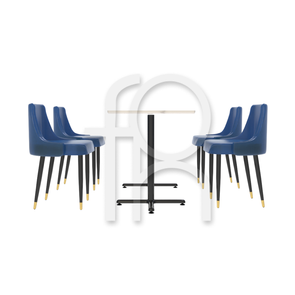 FH-CAM241001 High-End Leather Dining Chair on Metal Legs for Longevity - Image 6