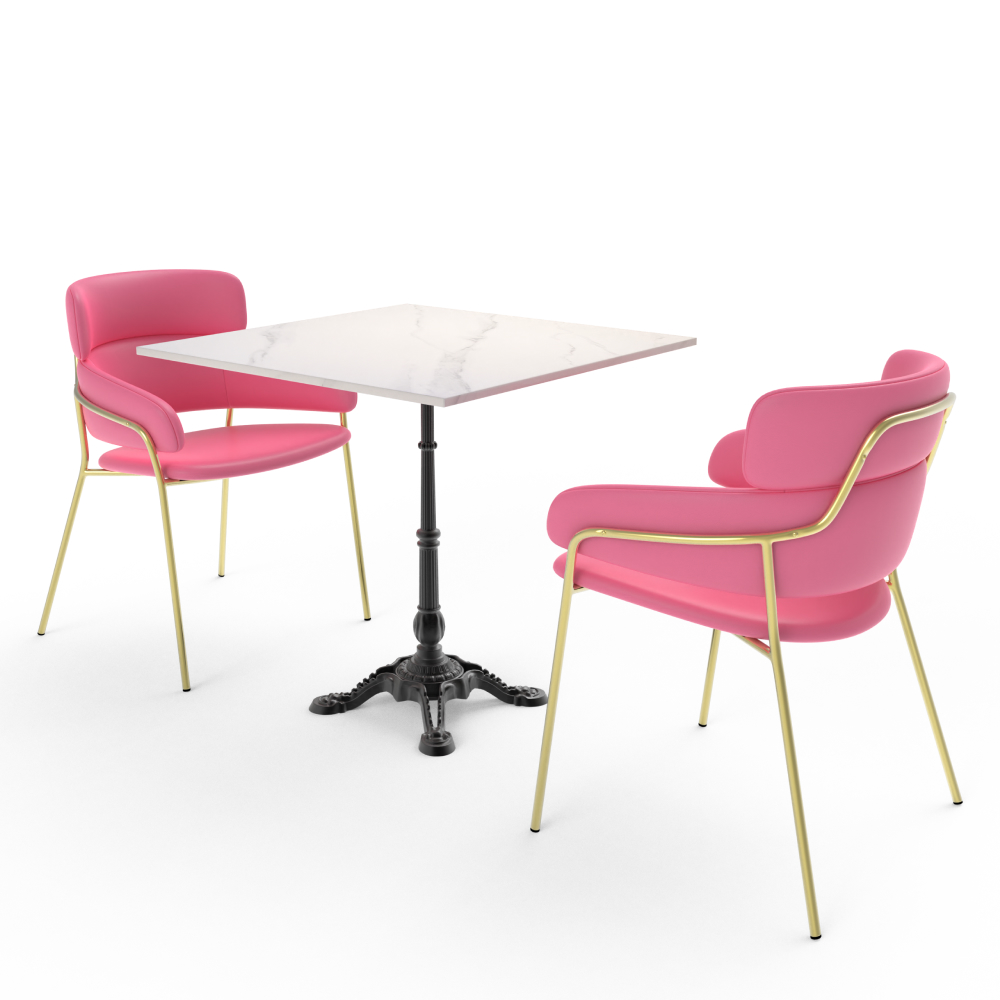 FH-CAM241010 Stylish Pink Metal Chair Suitable for any location - Image 6