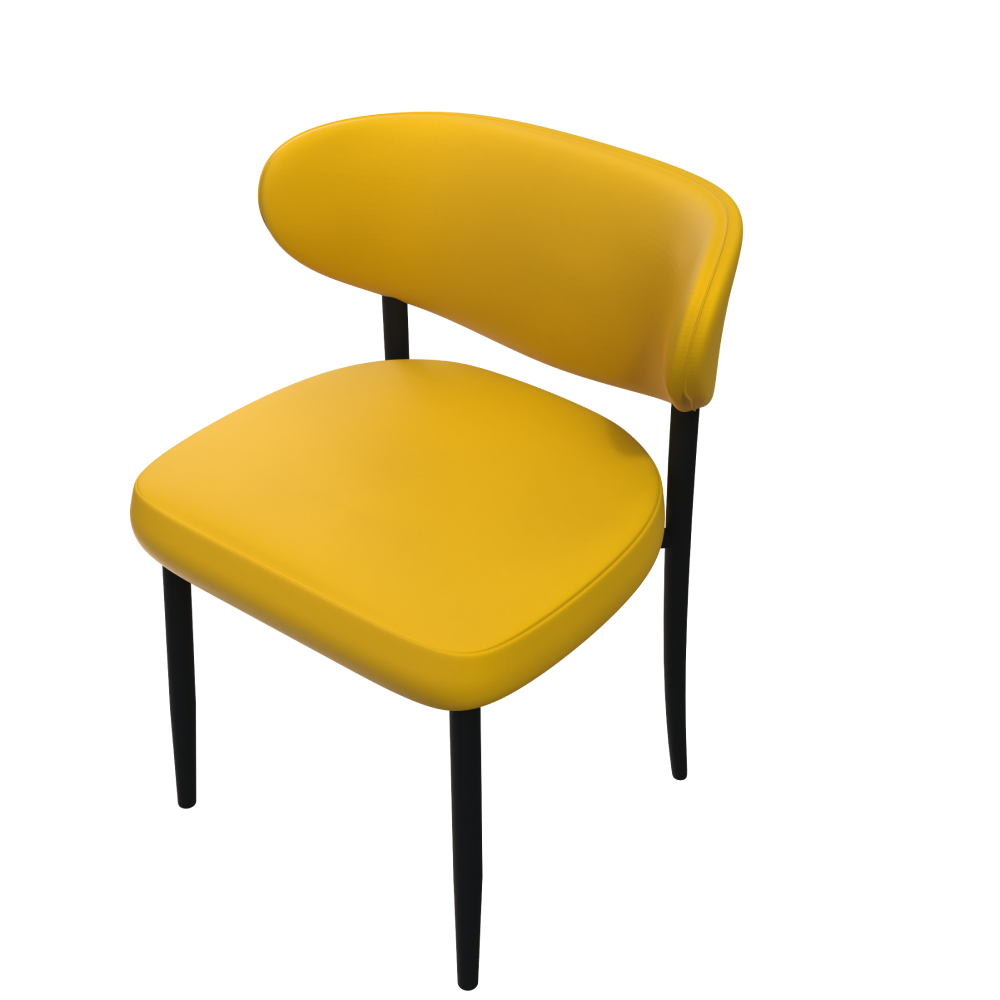 Metal Leather Dining Chair