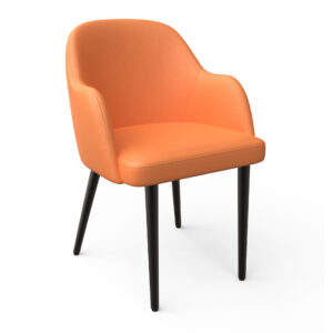 Metal Leather Dining Chair