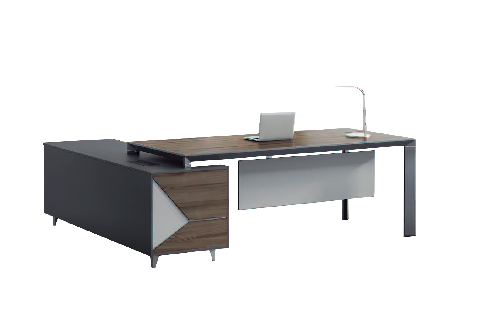 FH-ED-ODL010 Professional L-shaped Executive Office Furniture with Storage Modern Workspace Design