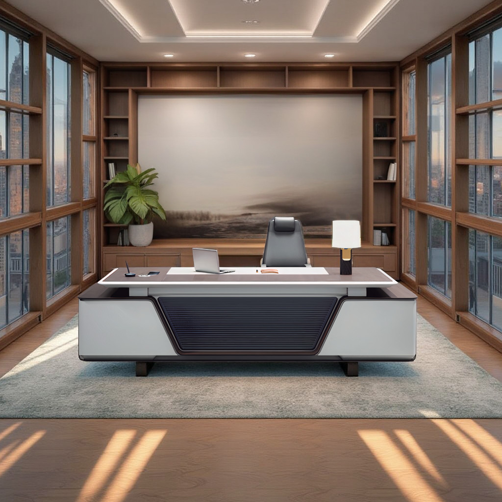 FH-ED-ODL012 Modern Minimalist L-Shaped Executive Desk for Efficient Workspaces - Image 2