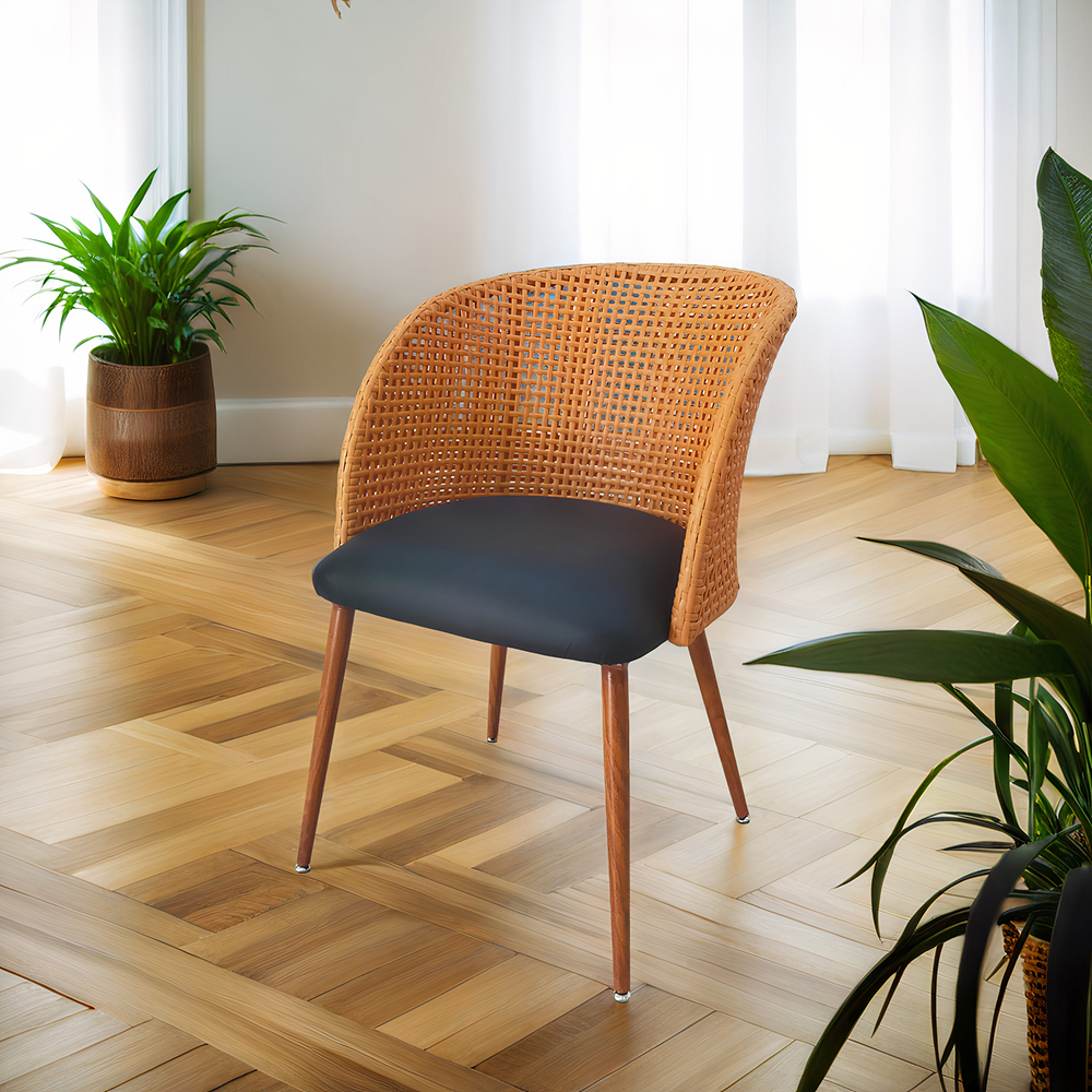 FH-CAM250307 Breathable and comfortable metal rattan chair - Image 4