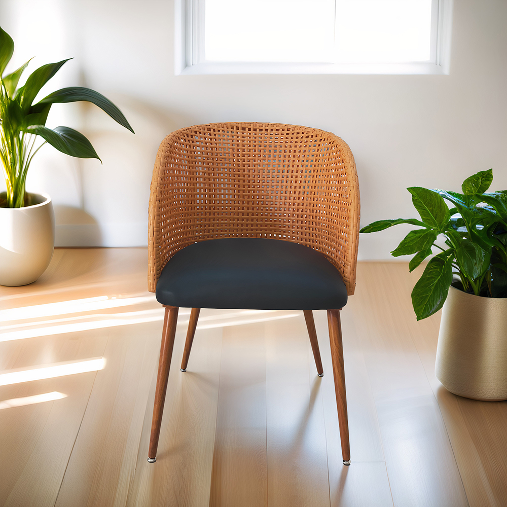 FH-CAM250307 Breathable and comfortable metal rattan chair - Image 2