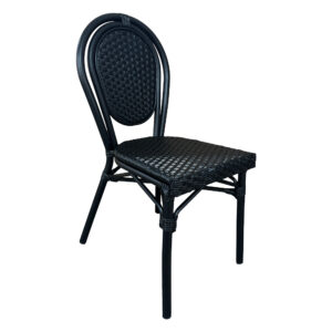 Black Metal Wicker Chair