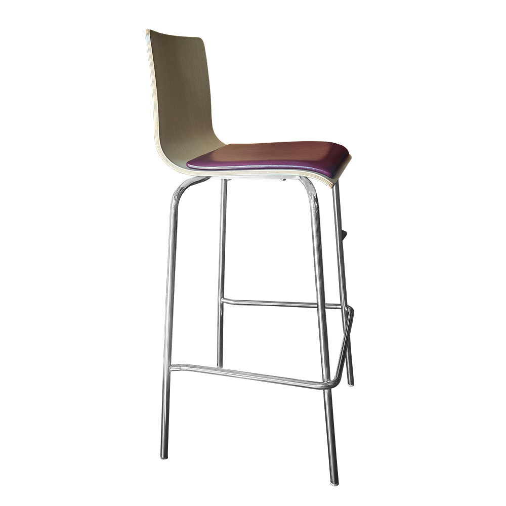 FH-CAM250501 bar chair with soft cushion metal frame bar stools for restaurant commercial space - Image 2