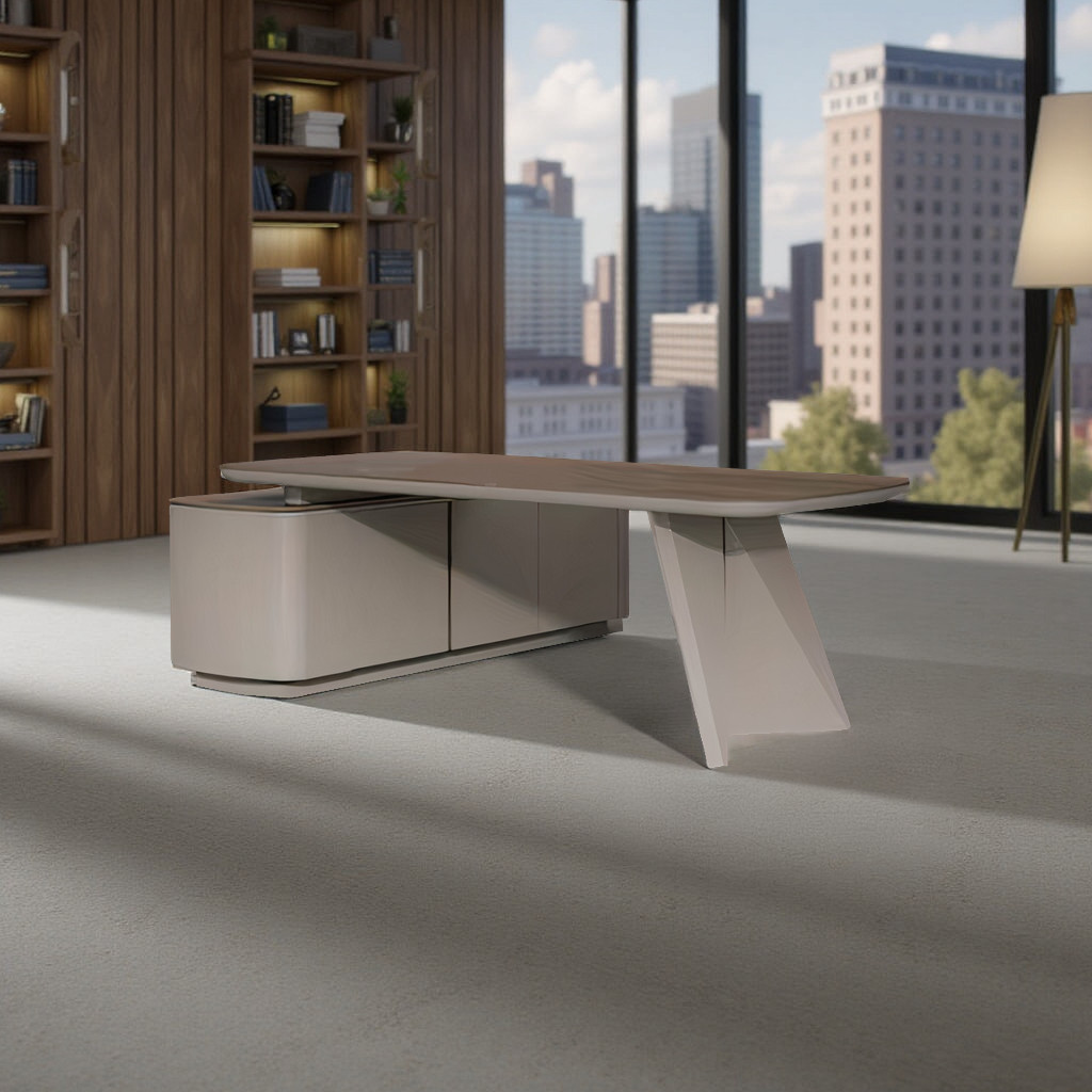 FH-ED-ODL015 Modern Minimalist Office Desk and Boss Table with Storage Space - Image 5