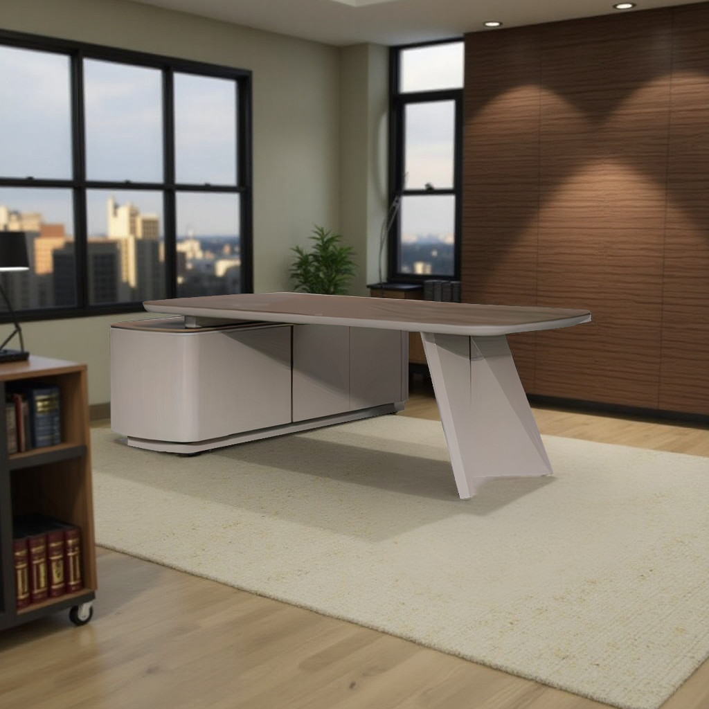 FH-ED-ODL015 Modern Minimalist Office Desk and Boss Table with Storage Space - Image 3