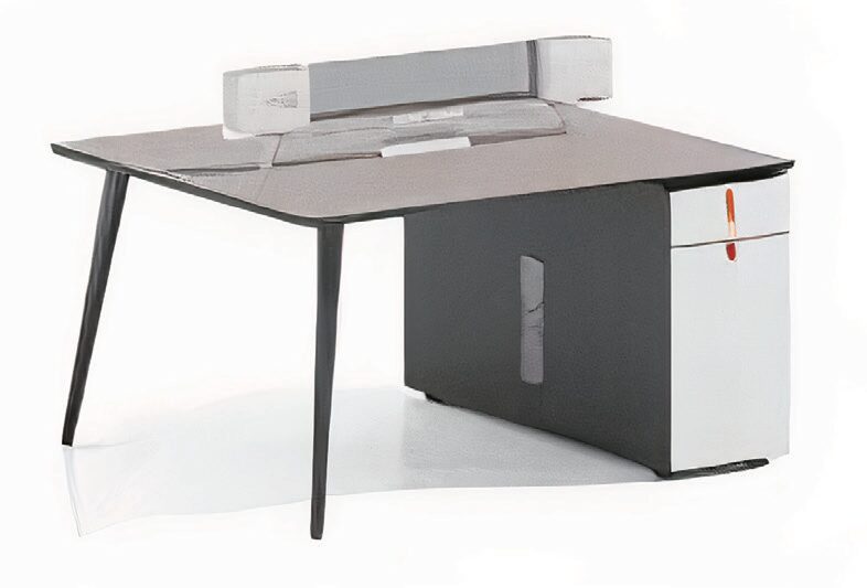 DH-WS-OD05: Modern Minimalist Office Desk with Storage and Screen for Enhanced Workspace Efficiency - Image 2