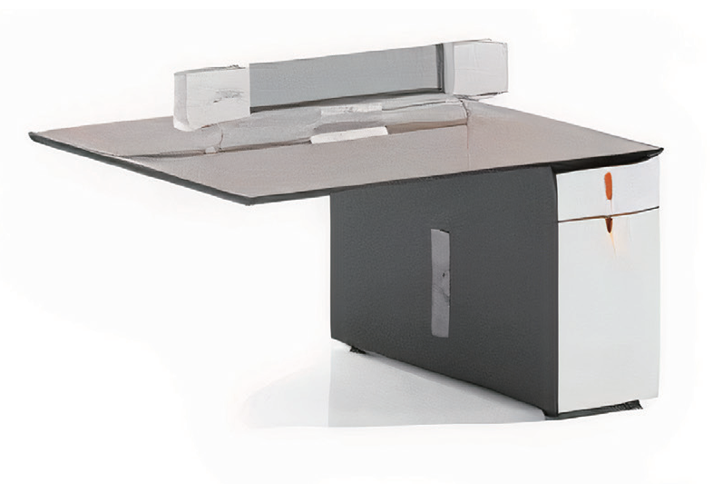 DH-WS-OD05: Modern Minimalist Office Desk with Storage and Screen for Enhanced Workspace Efficiency - Image 4