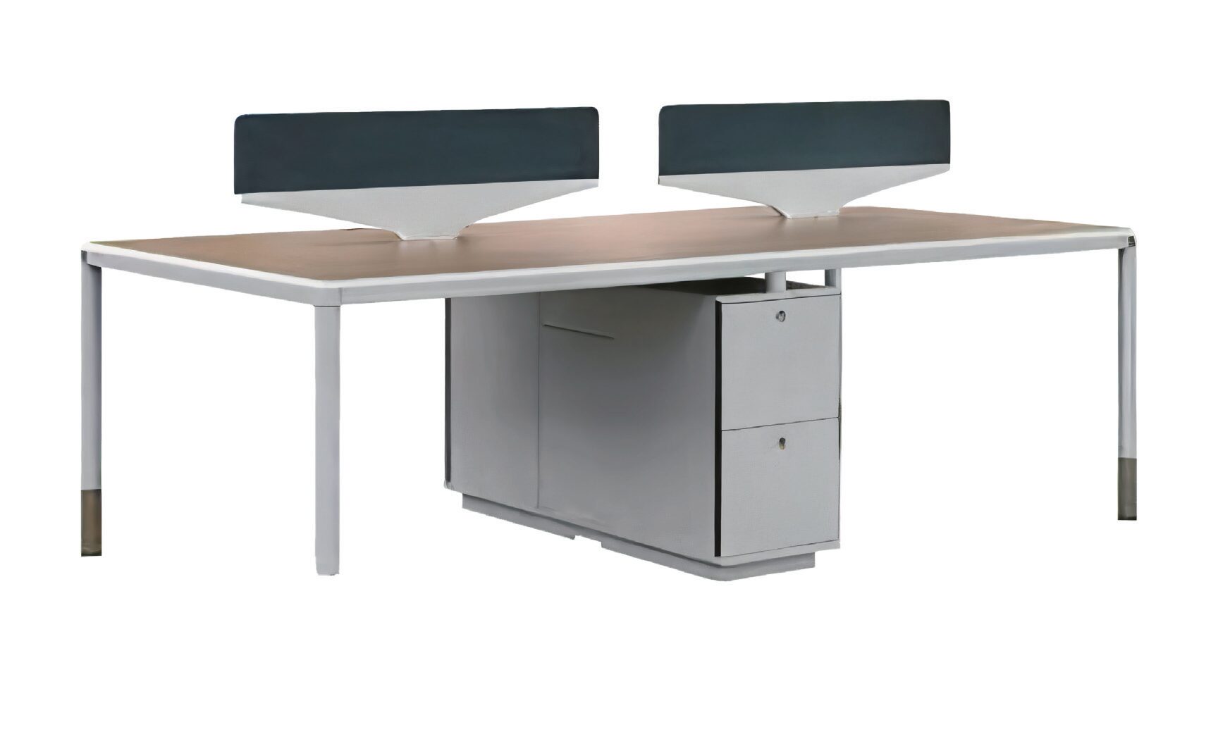 DH-WS-OD010 Modern Eco-friendly Office Desk with Storage and Sleek Partition -Sustainable Design - Image 2
