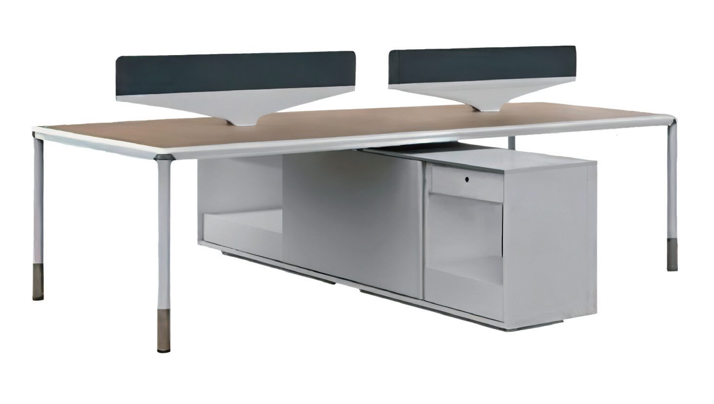 DH-WS-OD010 Modern Eco-friendly Office Desk with Storage and Sleek Partition -Sustainable Design - Image 5