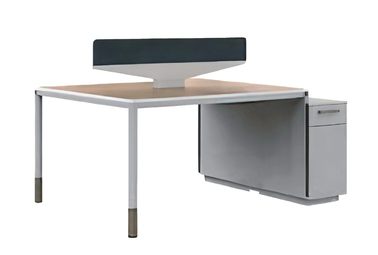 DH-WS-OD010 Modern Eco-friendly Office Desk with Storage and Sleek Partition -Sustainable Design - Image 3