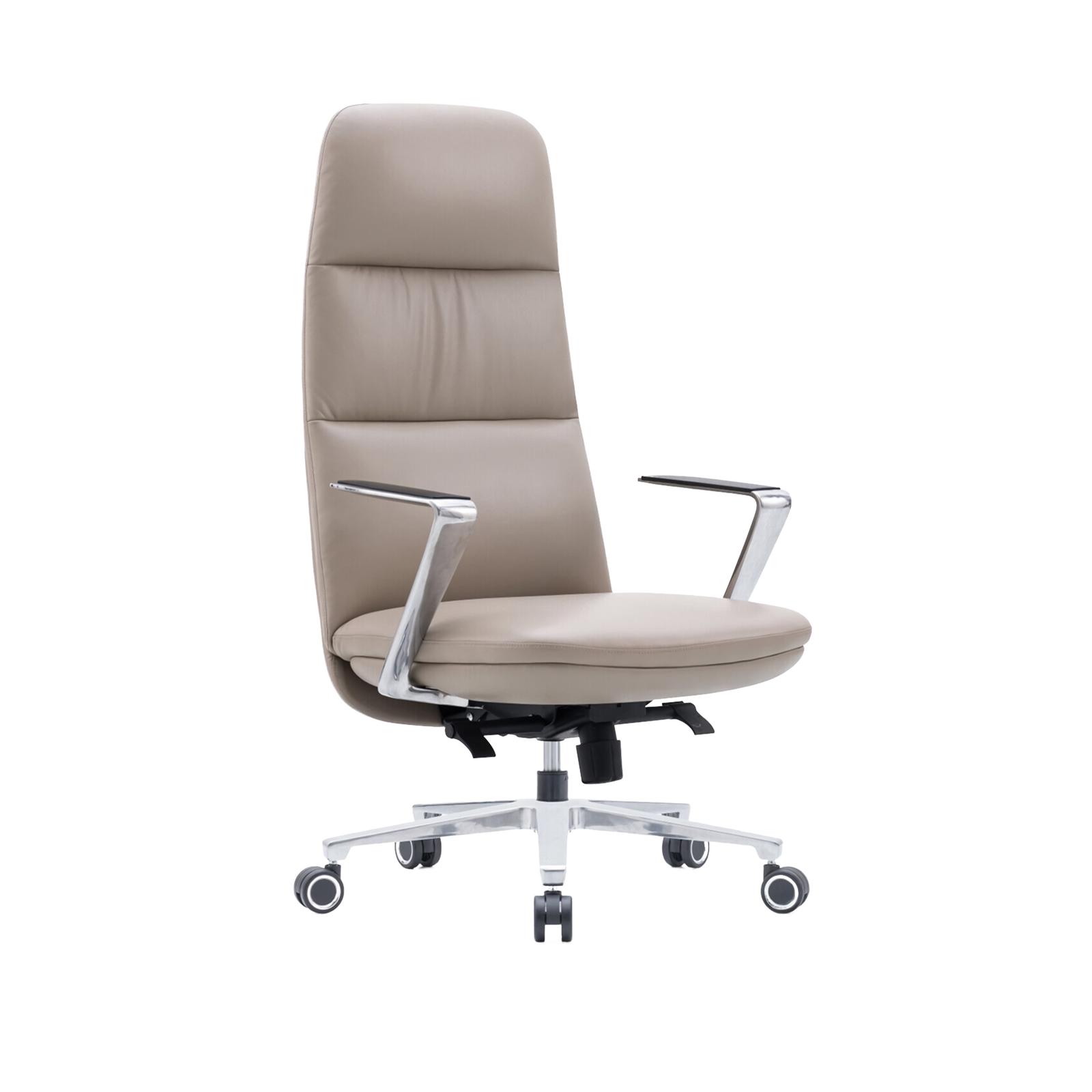 Luxury Executive Leather Office Chair - Premium Metal Frame, Padded Armrests & Ergonomic High-Back Design