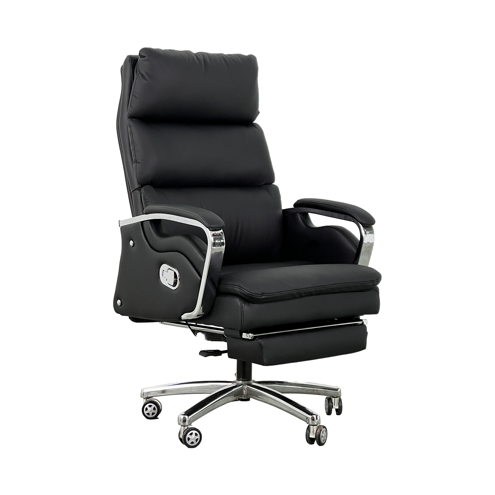 Deluxe Ergonomic Office Chair - Breathable Leather, Adjustable Seat Height & Whisper-Quiet Mobility Casters - Image 6