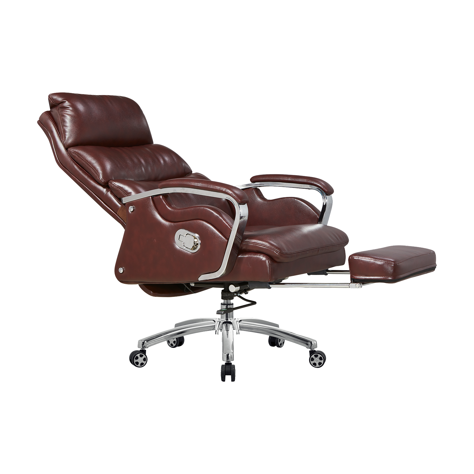 Deluxe Ergonomic Office Chair - Breathable Leather, Adjustable Seat Height & Whisper-Quiet Mobility Casters - Image 10