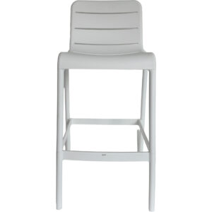 Slatted Commercial-Grade Outdoor Barstools