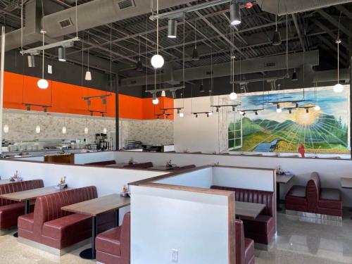 double side restaurant sofa booth
